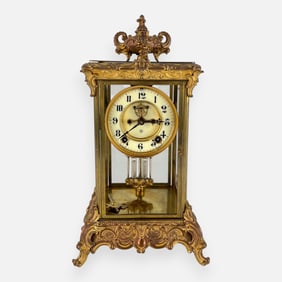 Antique Ansonia Gilt Bronze Mantel Clock