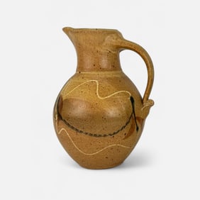 Large Japanese Studio Art Pottery Pitcher