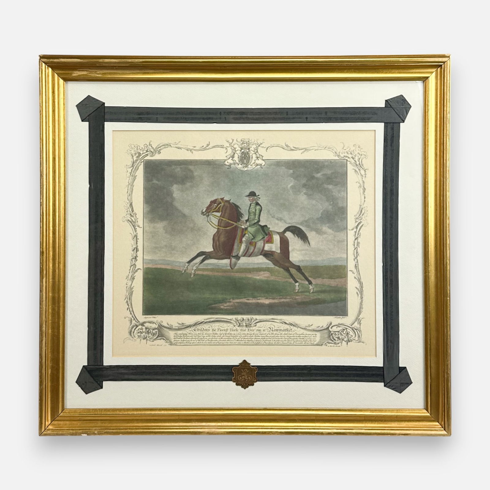 Richard Houston (After) "Childers the Fleetest Horse..." Antique Hand Colored Mezzotint Framed Print (1 of 9)