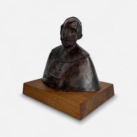 Elliot Offner Rabbi Judaica Bronze Sculpture