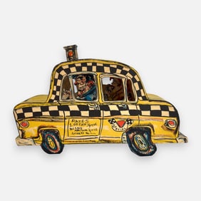 Red Grooms "Ruckus Taxi" 3D Lithograph Sculpture