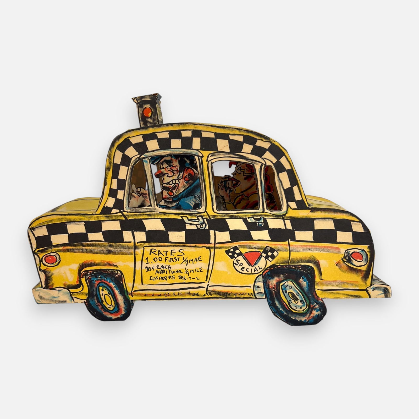 Red Grooms "Ruckus Taxi" 3D Lithograph Sculpture (1 of 18)