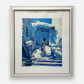 Nicola Simbari "Santangelo" 1994 Large Silkscreen Framed Print