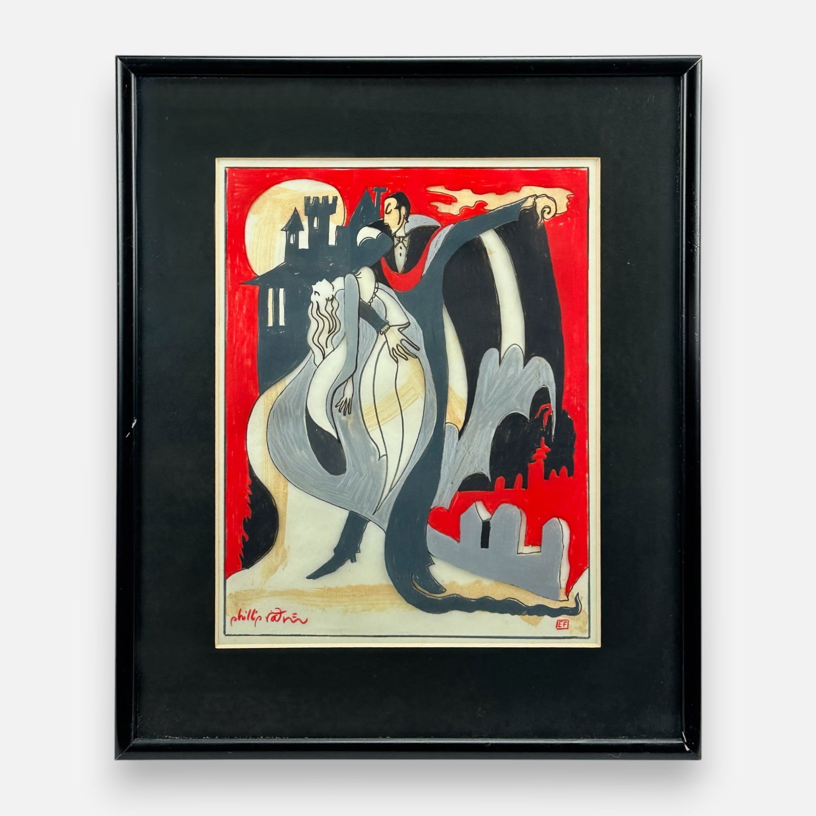 Phillip Ratner "Fangs for the Memory" Original 3D Mixed Media Painting Framed (1 of 8)