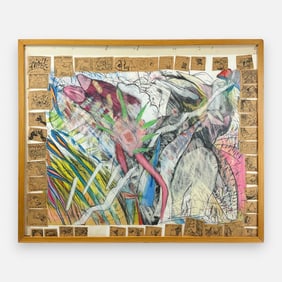 Brian A. McCall "Love Triumphs Over All" 1983 Mixed Media Painting Framed