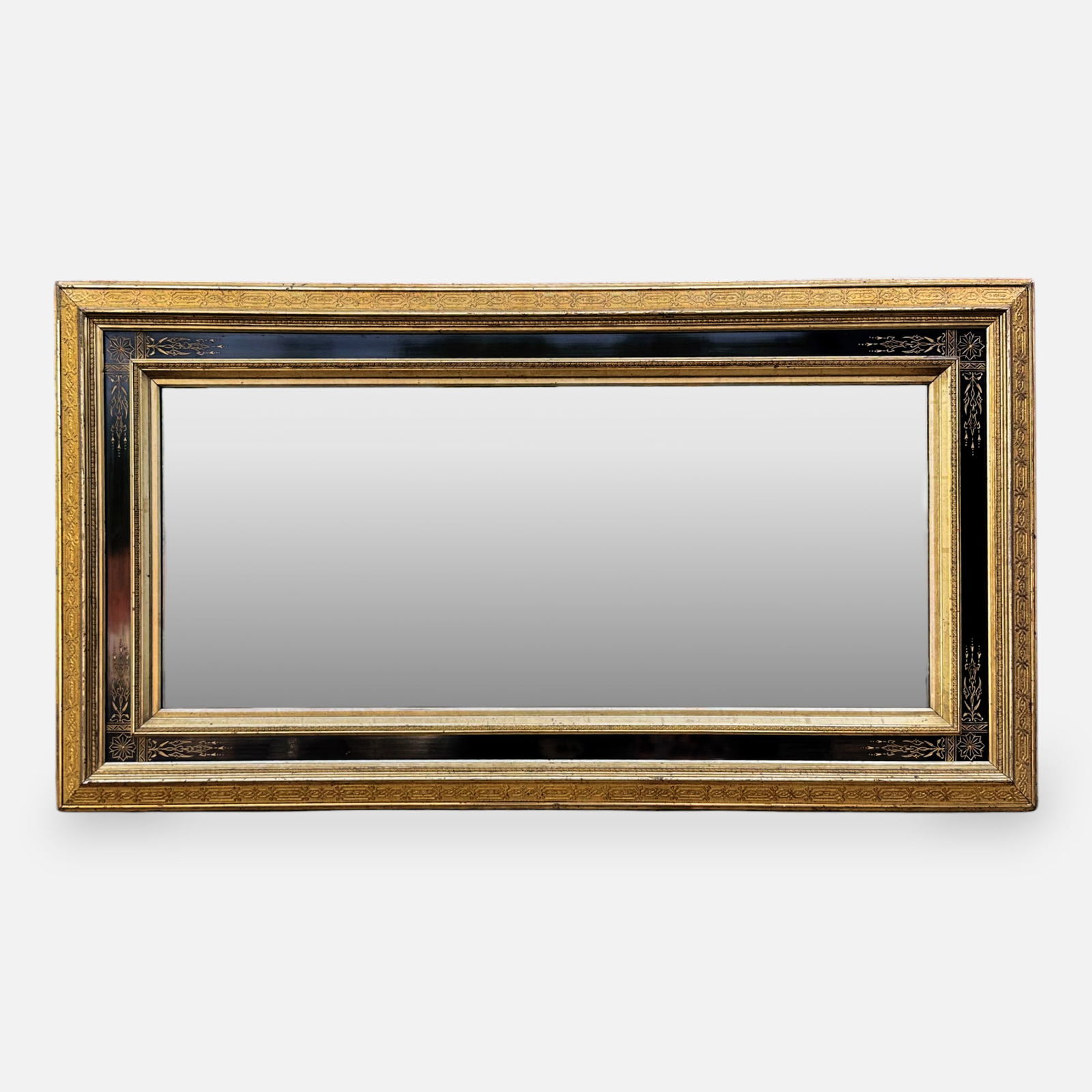 Antique Victorian Carved & Etched Giltwood Wall Mirror Picture Frame (1 of 5)