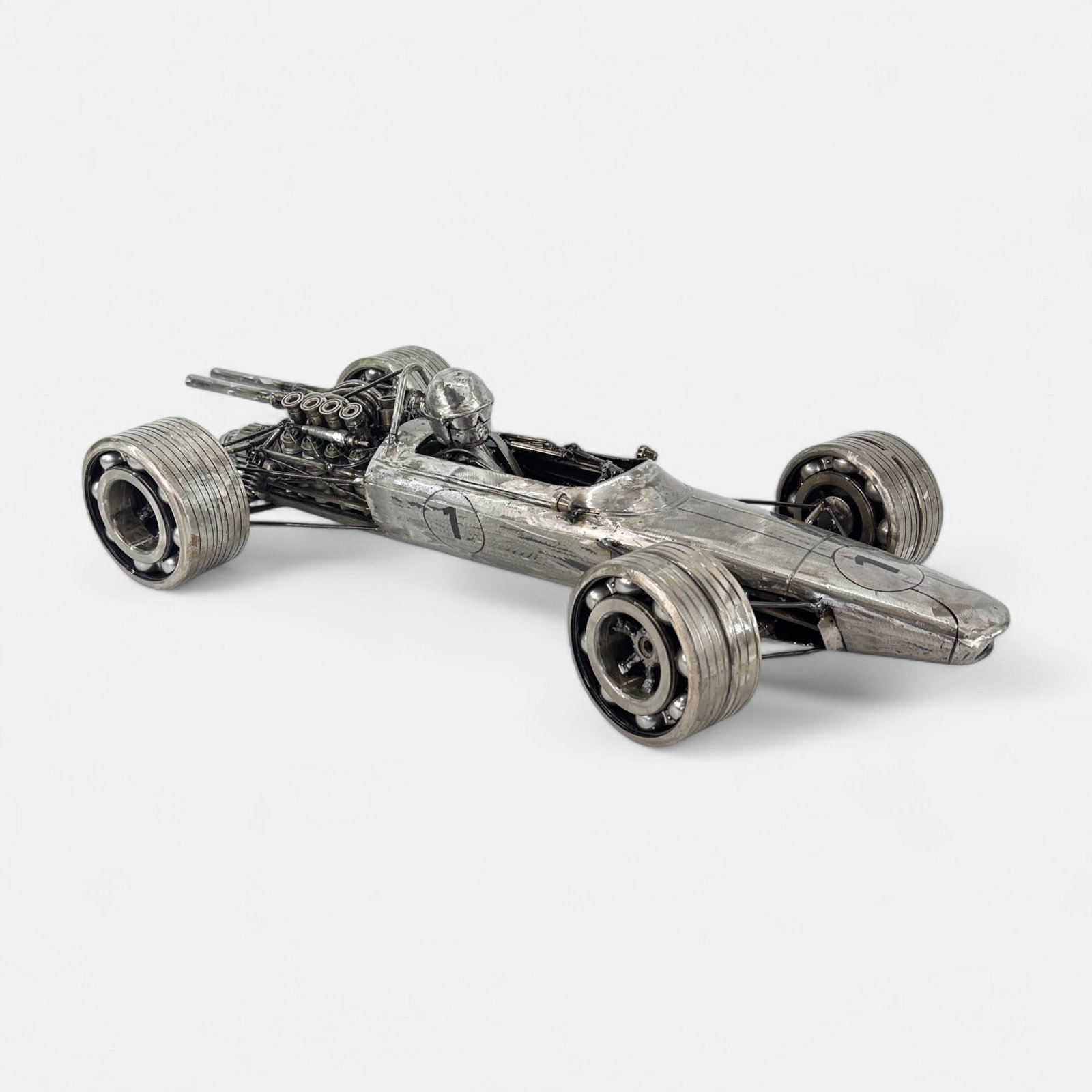 Large Heavy Japanese  Contemporary Scratch-Built Welded Steel Race Car Model (1 of 8)