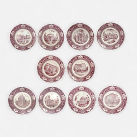 Twelve Wedgwood New York University 10" Alumni Plates