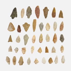 Native American Woodland Indian Stone Point Arrowheads Group #1