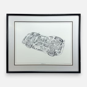 James Allington "Ford Mark IV" Cutaway Print Framed