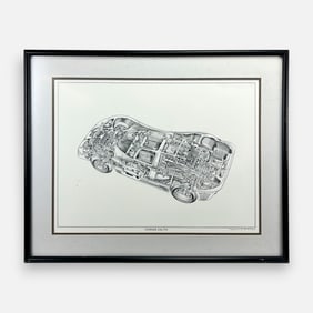 James Allington "Ferrari 330/P4" Cutaway Print Framed