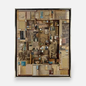 Roderick Slater "Lost in Translation" Mixed Media Collage Sculpture Painting