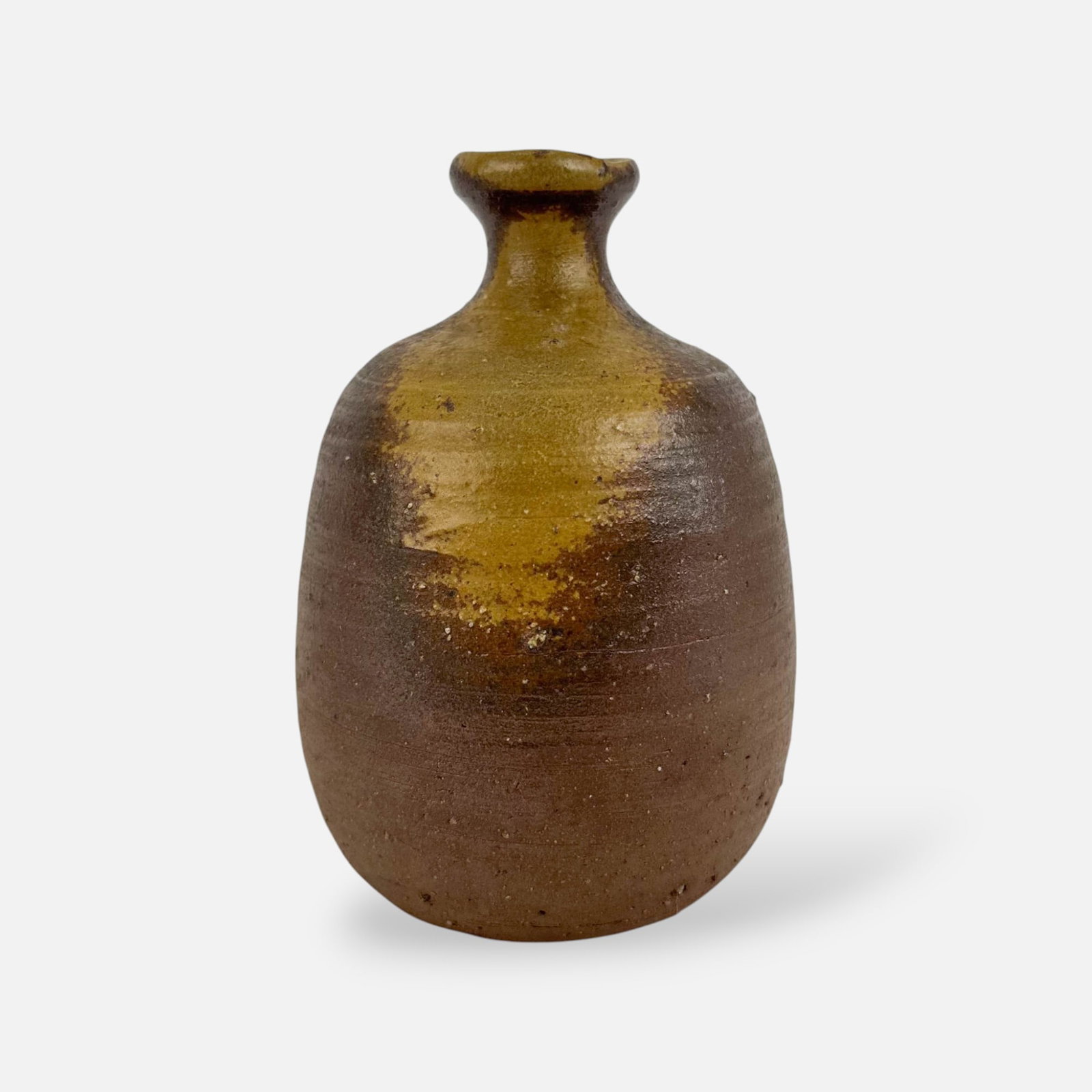 Signed Japanese Bizen Ware Studio Art Pottery Stoneware Vase: Good as shown, free from any chips, cracks, or repairs.