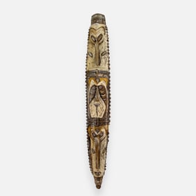 Tribal Papua New Guinea Sepik River Carved and Painted Wood Sculpture