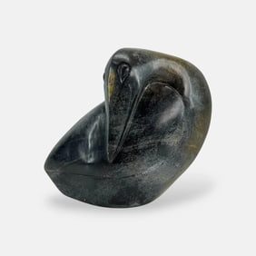 Artist Signed Shona Tribal Carved Stone Bird African Sculpture Zimbabwe