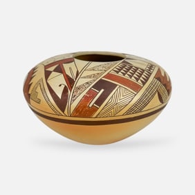 Mark Tahbo Native American Hopi Pottery Vessel Bowl Vase