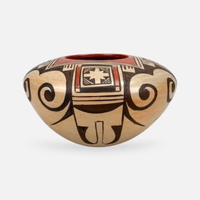 Elva Nampeyo Native American Hopi-Tewa Pottery Vessel Bowl