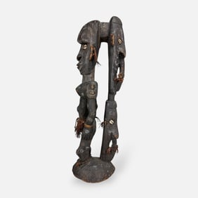 Papua New Guinea Sepik River Carved and Painted Wood Sculpture