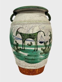Large 18" Bitossi Mid Century Modern Earthenware Terracotta Vase