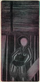 Marian Korn "The Streaker" 1974 Artist Proof Drypoint Print