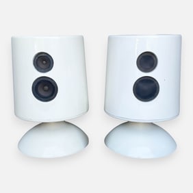Pair Empire Jupiter 6500 Space Age MCM Floor Speakers
