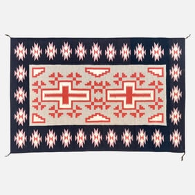 Vintage 20thC Native American Navajo Blanket Rug #1