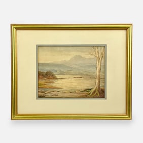S. H. Southern Early 20thC Landscape Watercolor on Paper Framed Painting
