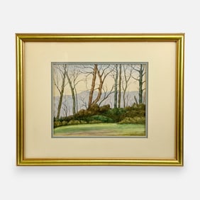 S. H. Southern Early 20thC Landscape Watercolor on Paper Framed Painting