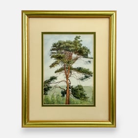 S. H. Southern Early 20thC Landscape Watercolor on Paper Framed Painting