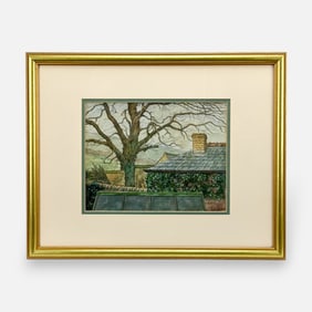 S. H. Southern 1932 Watercolor on Paper Framed Painting
