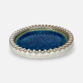 Robert Maxwell Mid Century Modern MCM Tray w/Crackle Glass