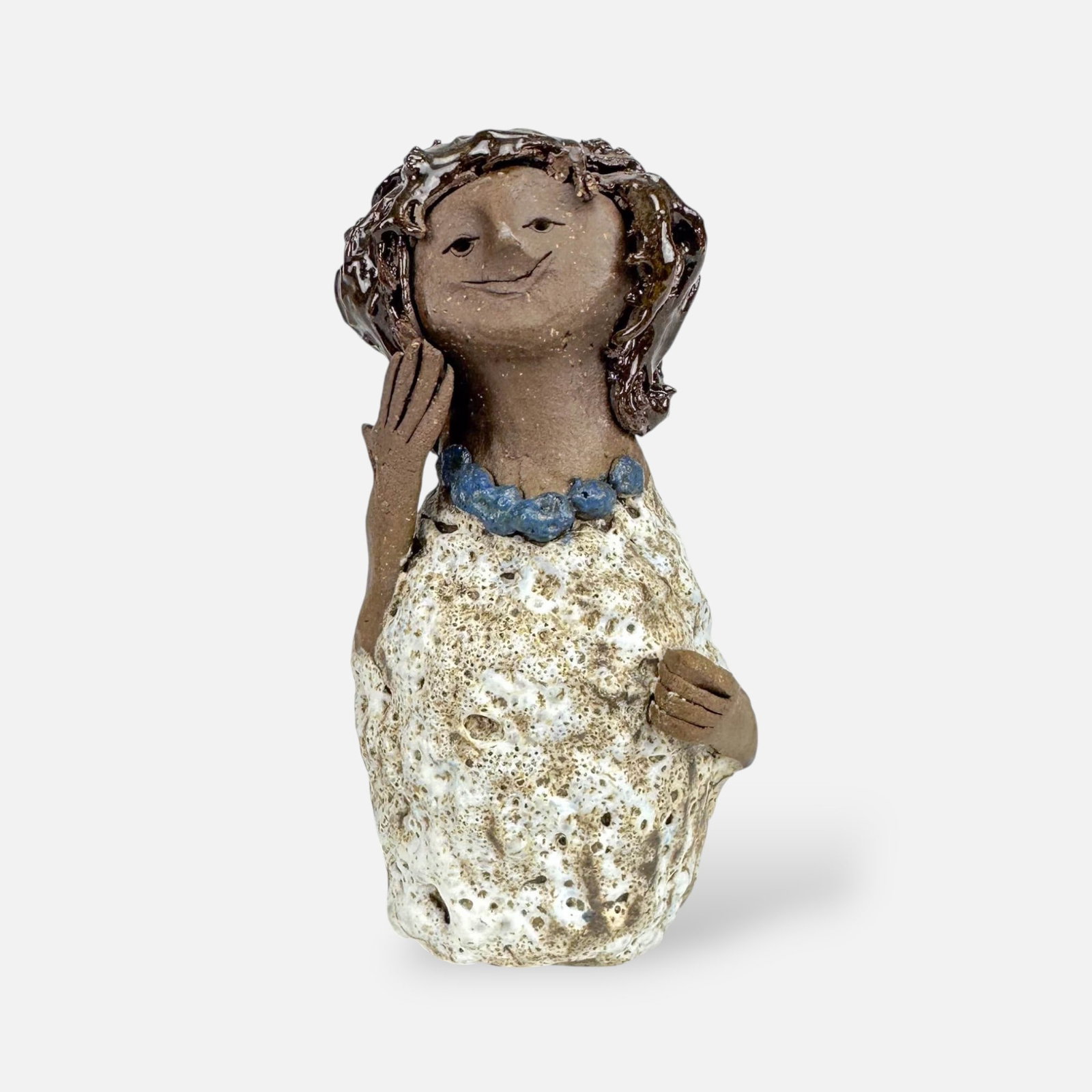 Audrey Nelson "Weed People" 1970 Art Pottery Figure: Signed and dated to base as shown. Appears free from any chips, cracks, or repairs.