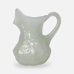 Morgantown El Mexicano Clambroth Molded Art Glass Pitcher
