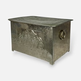 Margaret Gilmour (Attr.) Arts & Crafts Secessionist Glasgow School Hammered Metal Trunk