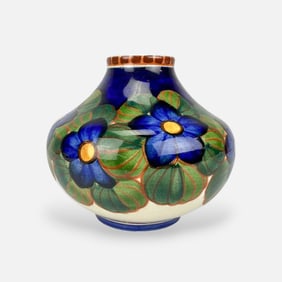 Antique Royal Copenhagen Aluminia Faience Art Pottery Danish Vase