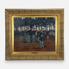 Keith Rocco "Fifes and Drums" Civil War Oil on Canvas Framed Military Historical Painting