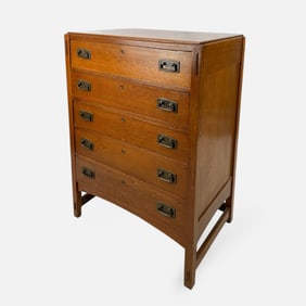 Limberts Arts & Crafts Mission Oak Five-Drawer Chest of Drawers