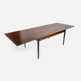 Hornslet Mobelfabrik Danish Modern MCM Rosewood Extending Dining Table