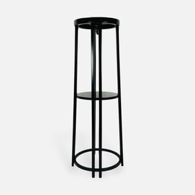 Josef Hoffmann Thonet Fledermaus Black Lacquer Tall Plant Stand