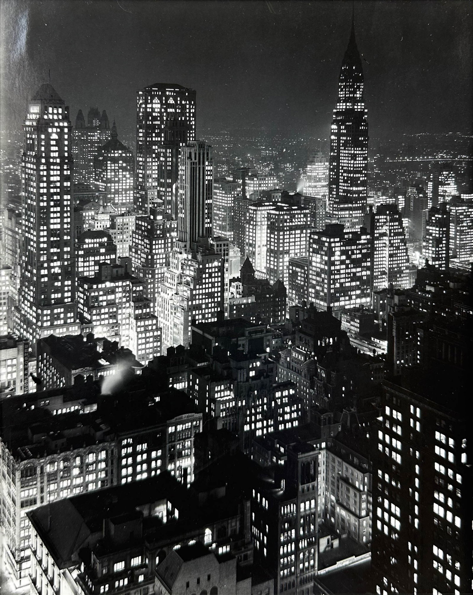 Todd Webb Original Silver Gelatin Black & White Signed 1946 Photograph "From Empire State Building": Ca. 20thC. Excellent sight condition, with no rips or repairs. We will remove this from the frame to show both front and back.