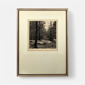 Alice Standish Buell "Forest Yield" Etching Framed Print