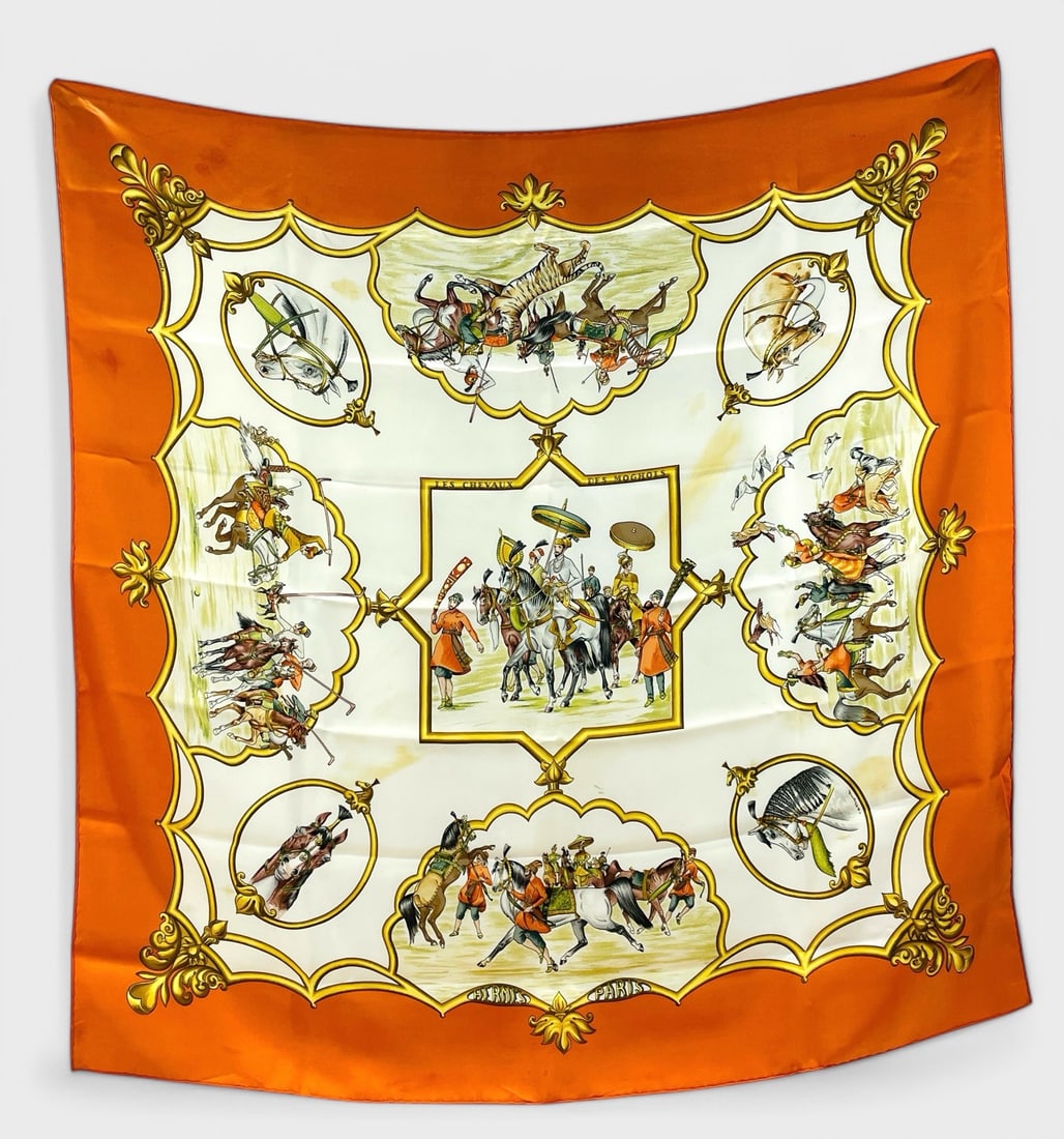 Hermes Les Chevaux Des Moghols Silk Scarf Includes Box (1 of 7)