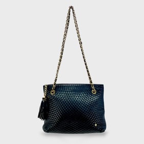 Bally Black Quilted Leather Handbag w/ Dust Bag