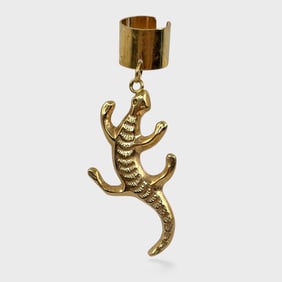 Fine 14K Yellow Gold Figural Lizard Ear Cuff
