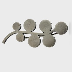 Fine Kalo Hand Wrought Sterling Silver Modernist Brooch Pin