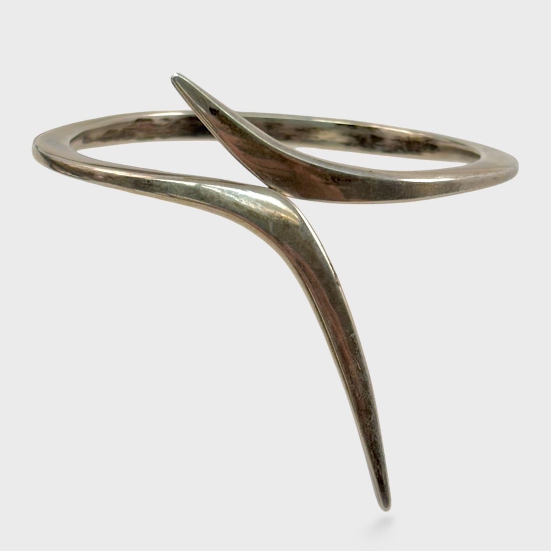 Fine Modernist Sterling Silver Abstract Cuff Bracelet (1 of 5)