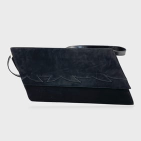 Bally Black Suede Handbag w/ Dust Bag