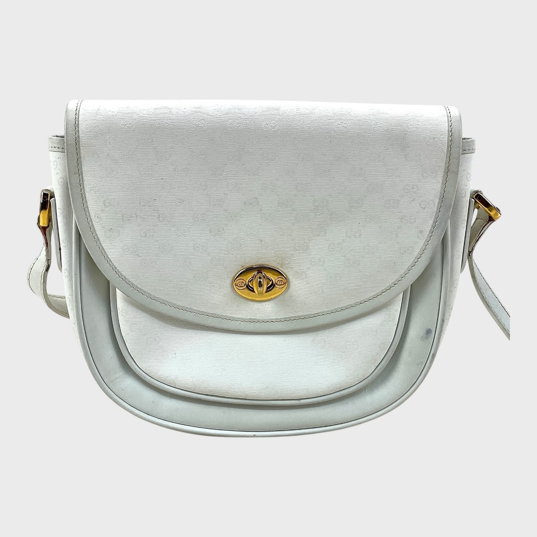 Gucci White Monogram Leather Handbag w/ Dust Bag (1 of 9)