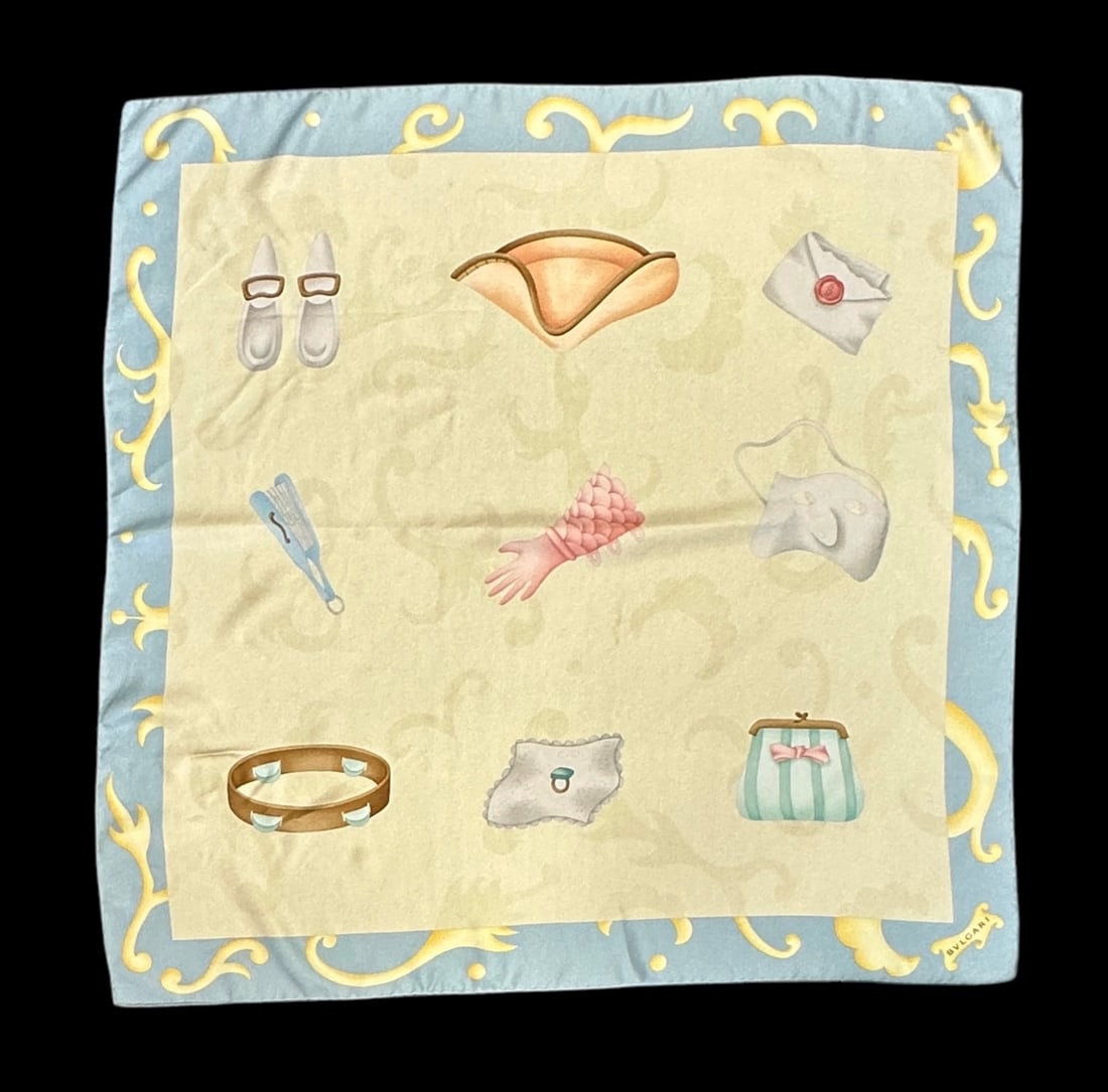 Vintage Bulgari Bvlgari Silk Scarf (1 of 5)