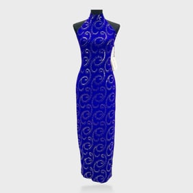 St. John By Marie Gray Size 2 Amethyst Gold Knit Evening Dress NWT